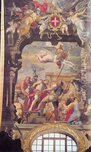 St John Cast into Prison 1661 Oil Painting - Mattia Preti