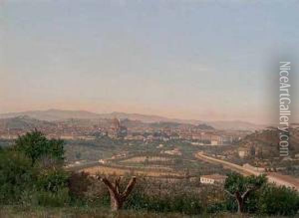 Firenze Da Fonteviva. Studio Dal Vero Oil Painting - R.W. Spranger