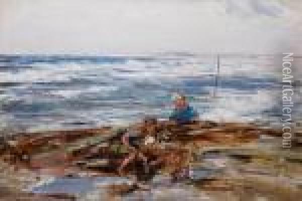 Carnoustie Bay Oil Painting - William McTaggart