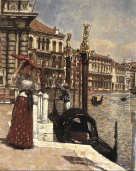 The Heat Of The Day, Venice Oil Painting - James Charles