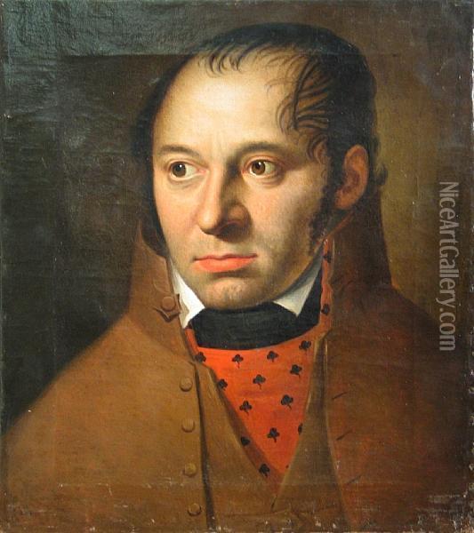 A Portrait Of A Gentleman Oil Painting - Antoine-Jean Gros