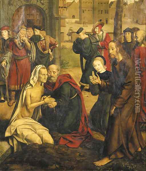 The Raising of Lazarus oil painting reproduction by Jan Joest Van ...