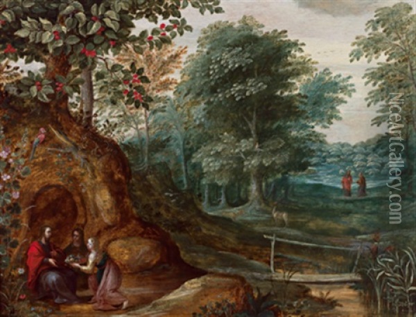 Landschaft Mit Biblischer Staffage Oil Painting - Jacques Fouquieres