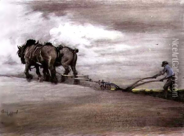 Ploughing 2 Oil Painting - Cecil Charles Aldin