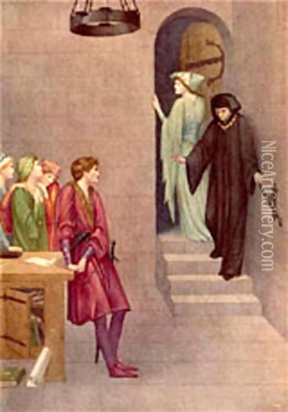Prince Henry Elsie And Lucifer 1910 Oil Painting - Sandor Bortnyik
