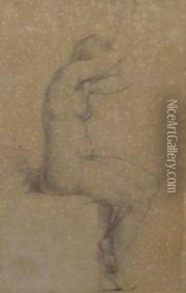 Seated Female Nude Oil Painting - Thomas Uwins