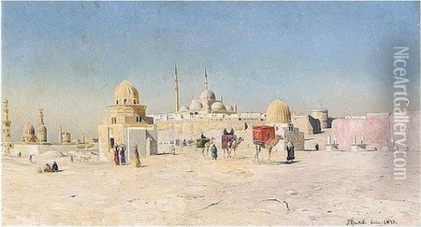 View Of Cairo Oil Painting - Peder Mork Monsted
