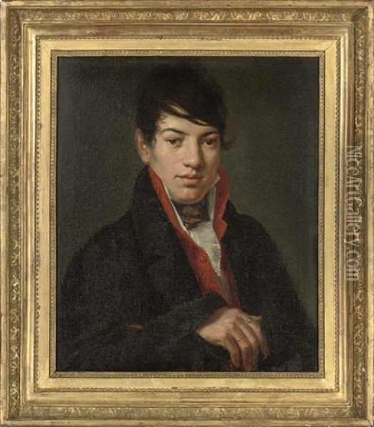 Portrait Of A Gentleman Oil Painting - Jacques-Louis David