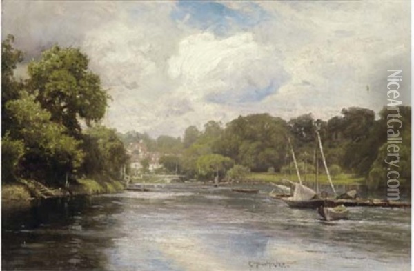 The Thames At Richmond Oil Painting - Edward Henry Holder