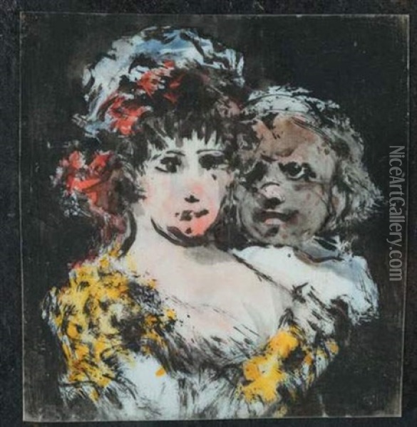 Homme Et Femme Oil Painting - Francisco Goya