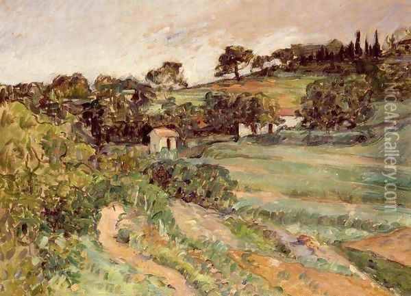 Landscape In Provence Oil Painting - Paul Cezanne