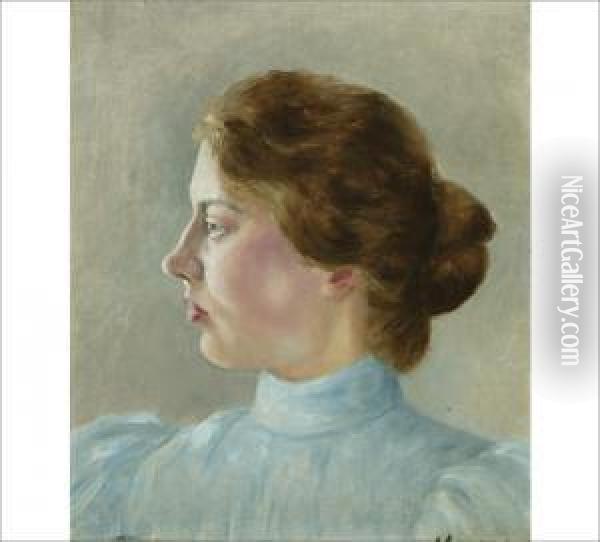 Profile Oil Painting - Amelia H. Lundahl