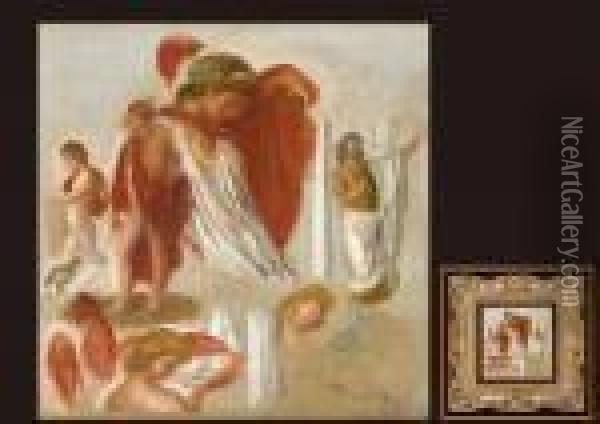 Etude Pour Oedipe Roi - Fragment Oil Painting - Pierre Auguste Renoir