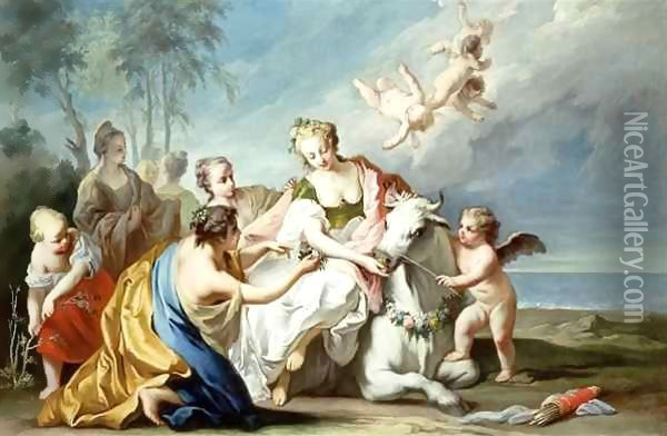 The Rape of Europa Oil Painting - Jacopo (Giacomo) Amigoni