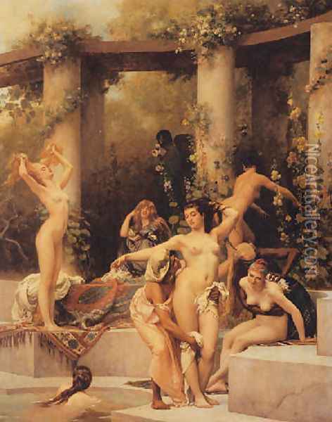 The bathers 1875 Oil Painting - Gustave Clarence Rodolphe Boulanger