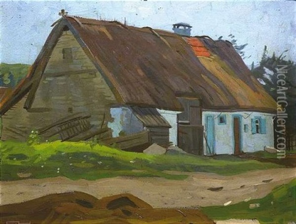 Bauernhaus Auf Der Alb Oil Painting - Felix Hollenberg