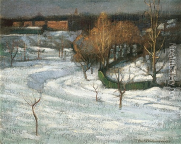 Winter Landscape Oil Painting - Albert Curtis Williamson