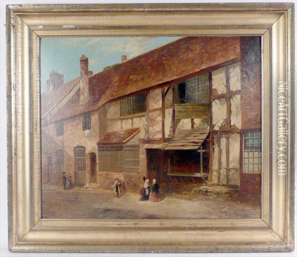 Stratford Upon Avon Oil Painting - J. Defaux