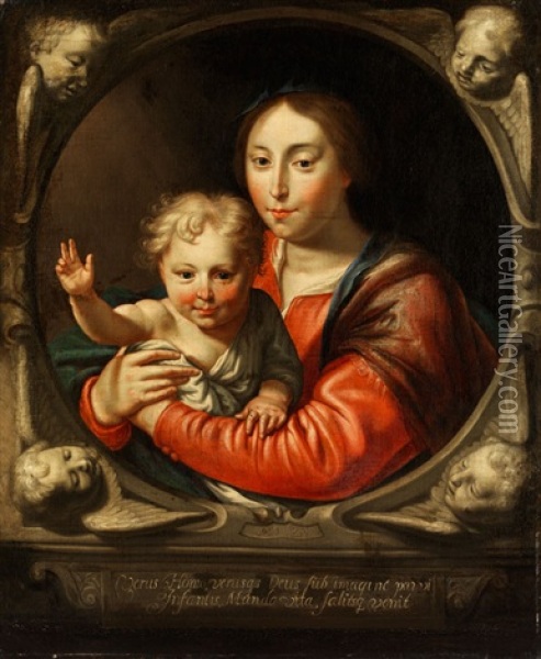 Maria Mit Dem Segnenden Jesuskind Oil Painting - Paulus Moreelse