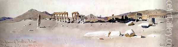 The Remains of Zenobias Palace Palmyra 2 Oil Painting - Carl Haag