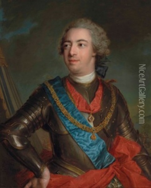 Portrait Of Fernando De Silva Y Alvarez Of Toledo, 12th Duke Of Alba And Duke Of Huescar (1714-1776), Half-length Oil Painting - Jean Marc Nattier