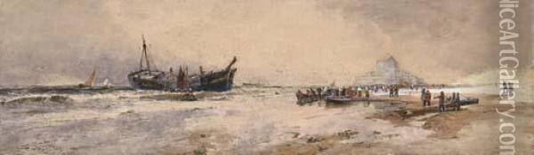 Wreck Of Jubtetuse Oil Painting - Thomas Bush Hardy
