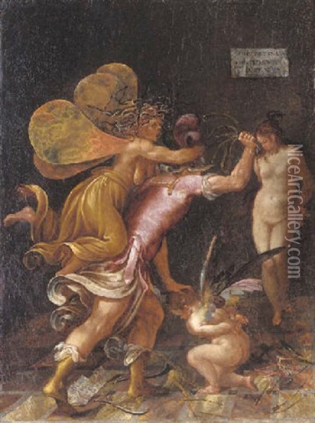 The Punishment Of Cupid Oil Painting - Jacopo Ligozzi