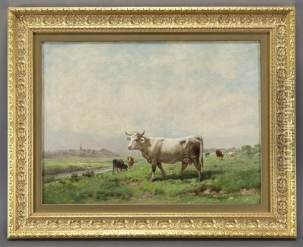 Landscape With Cattle Oil Painting - Rosa Bonheur