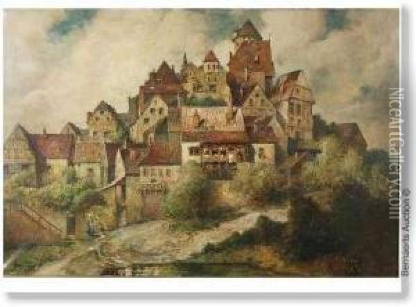 En Alsace Oil Painting - Frederick Miller
