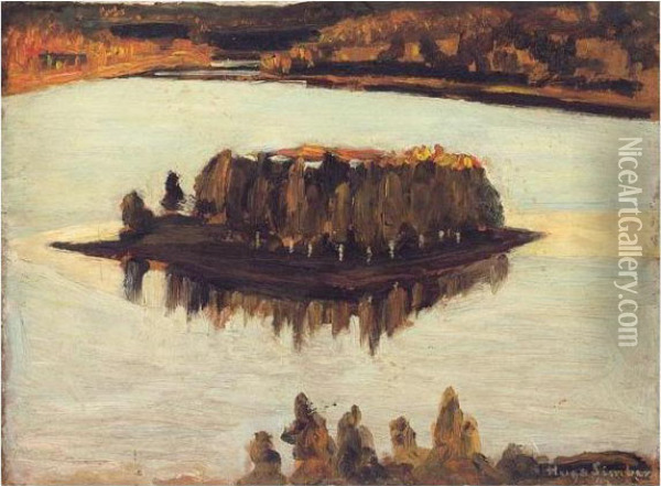Nakyma Keitelen Yli (across Keitele) Oil Painting - Hugo Simberg