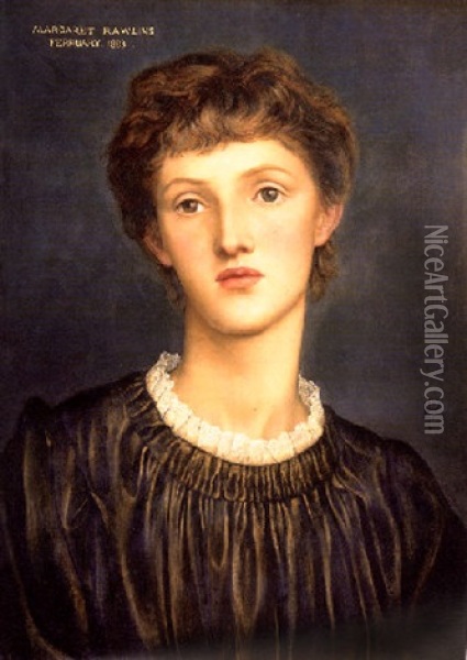 Portrait Of Margaret Rawlins Oil Painting - Evelyn de Morgan