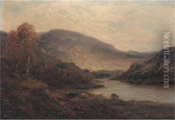 The Teith Valley Oil Painting - Alfred de Breanski