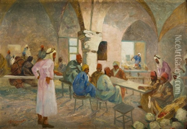 Arabs Oil Painting - Aleksander Laszenko