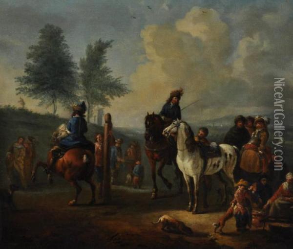 The Hunting Party Oil Painting - Pieter Wouwermans or Wouwerman