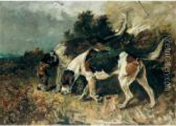 The Tufters Oil Painting - John Emms