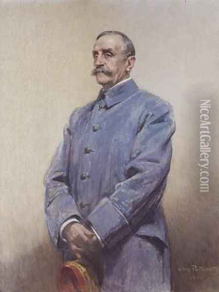 Portrait of Marshal Ferdinand Foch 1851-1929 1920 Oil Painting - Jean Patricot
