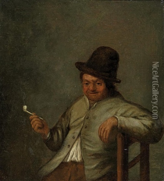 Ein Raucher Oil Painting - Adriaen Jansz van Ostade