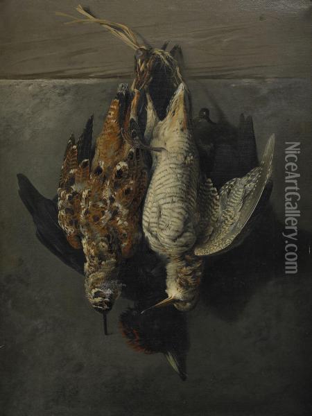 Hangande Faglar Oil Painting - Theodor Henrick Lundh