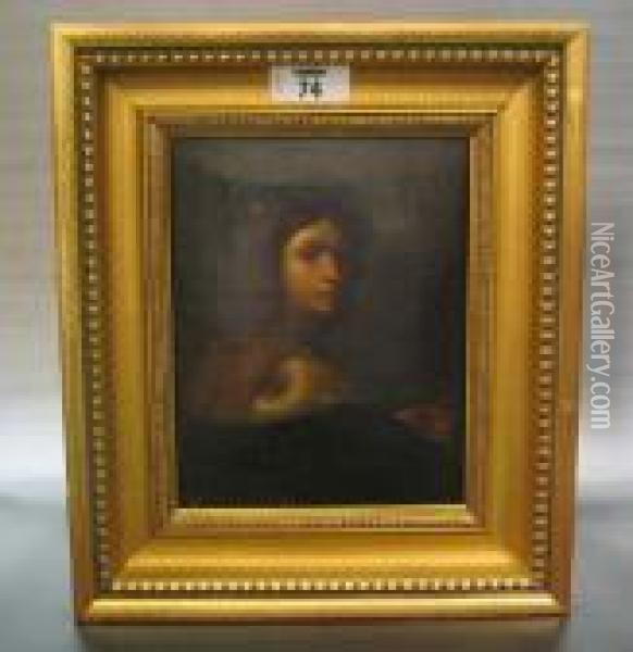 After Raphael, The Violinist Oil Painting - Raphael (Raffaello Sanzio of Urbino)