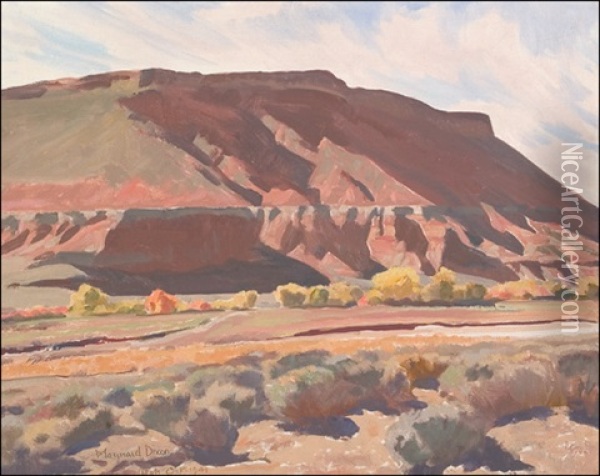 Mesa On Rio Virgen Oil Painting - Maynard Dixon