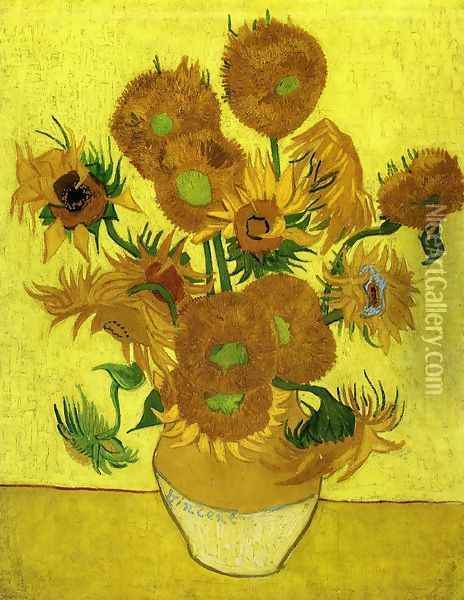 Still Life with Sunflowers Oil Painting - Vincent Van Gogh