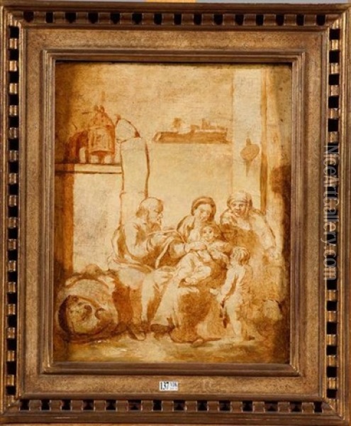 La Sainte Famille (sketch) Oil Painting - Johann Liss