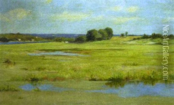 Pastoral Landscape Oil Painting - Lewis Henry Meakin