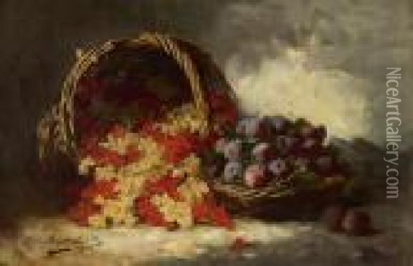 Fruchtestillleben Oil Painting - Alphonse de Neuville