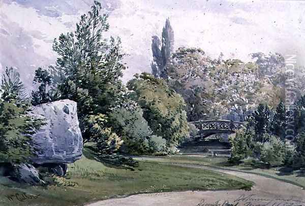 View in the Botanic Gardens, Regent's Park Oil Painting - William Callow