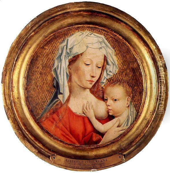 Madonna and Child Oil Painting - Robert Campin