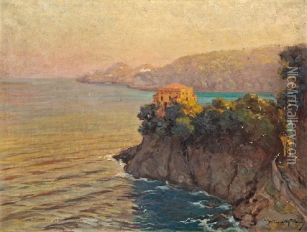 Mediterran Alkony Oil Painting - Jenoe Karpathy