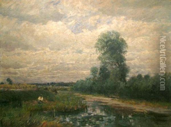 Langa Balta Oil Painting - Ignac Ujvary