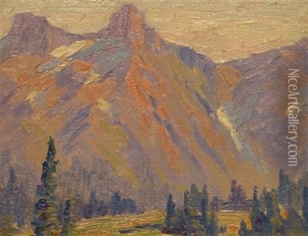 Goat Mountain, Paradise Valley, California Oil Painting - Herman Oliver Albright