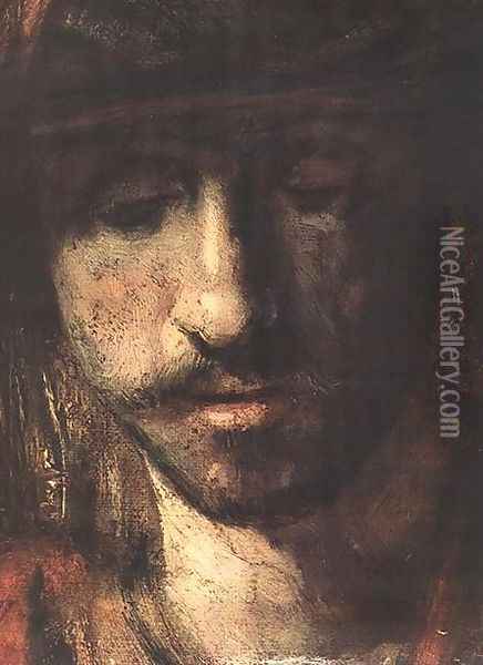 David and Uriah [detail] Oil Painting - Harmenszoon van Rijn Rembrandt